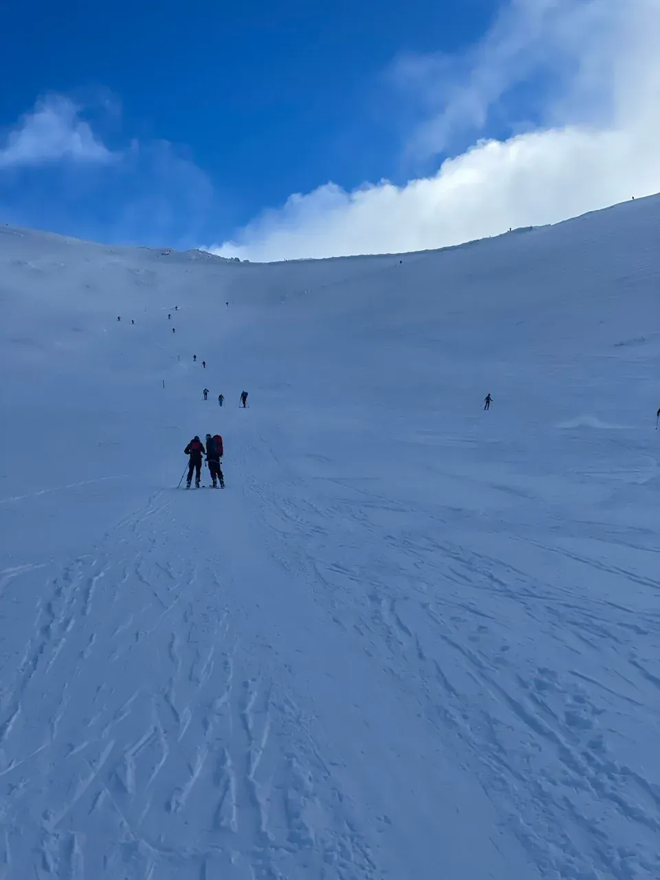 Narciarze pod Kasprowym