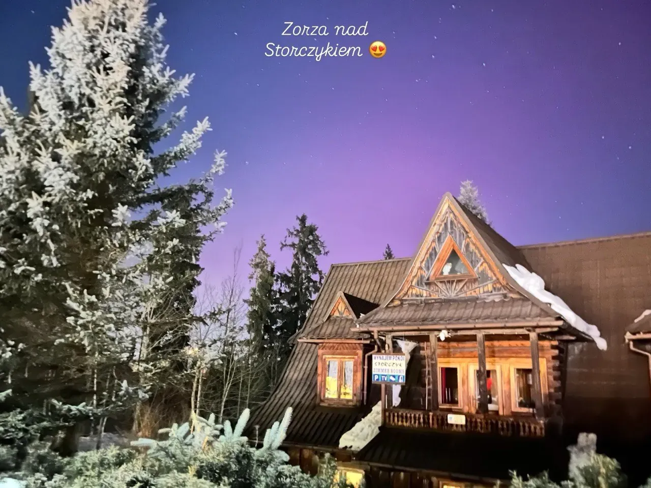 Zorza nad Willą Storczyk